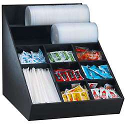 Countertop Lid Straw & Condiment Organizer Holder 845033014378  