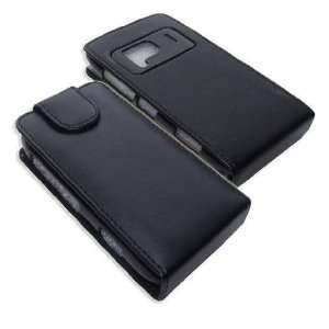  Modern Tech Black PU Leather Nokia N8 Clip and Flip Case 
