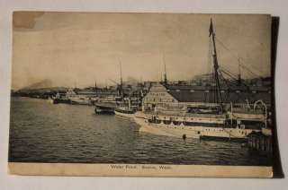 1910 Yacht Ship Arlington Dock Co Waterfront Seattle WA  