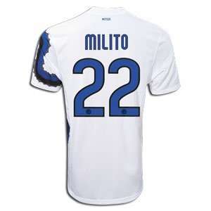 22 Milito Inter Milan Away 10/11 Jersey (SizeL)  Sports 