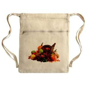 Messenger Bag Sack Pack Khaki Thanksgiving Cornucopia W 