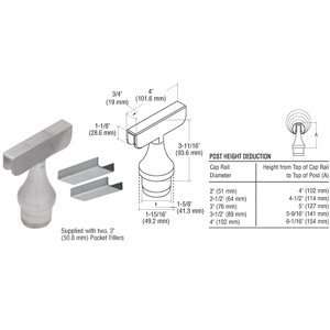   CRS Top Rail Adapter for 180 Degree Center Post: Home Improvement