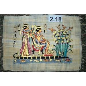  Egyptian Papyrus * Setti and king * 20x30cm * ep.a2.18 