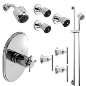 New Haven Complete Shower Kit 06 Finish: Brushed Nickel, Handle Type 