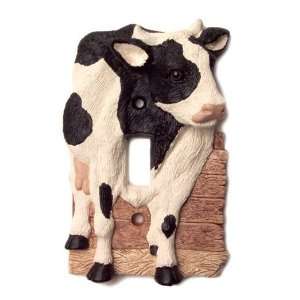  Cow Black and White Single Lightswitch Plate Cover: Home 