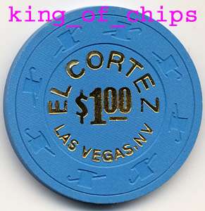 Casino Chip $1 El Cortez Las Vegas Poker Chip Obsolete  