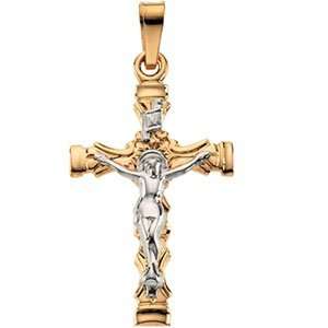  Jewelry Gift 14K Yellow Gold Crucifix Pendant. 43.50X29.50 Mm Crucifix