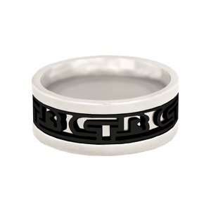  Stainless Steel CTR Black Inlay LDS Ring Jewelry