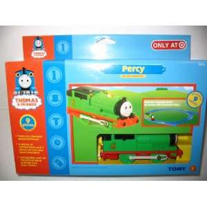   Percy 9 Piece Battery Operated Train Engine with Train Track: Toys