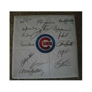 Chicago Cubs Legends Signed Baseball Base by 15   Banks:  