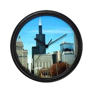  Chicago View of Sears Tower Wall Clock 