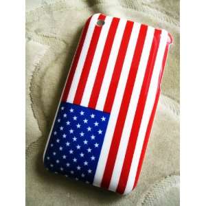  iPhone hard back case flag style 3g 3gs with LCD MIRROR 