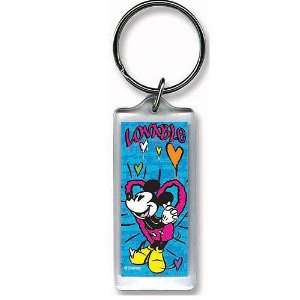  Disney Lovable Mickey Lucite Keychain