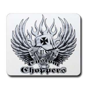  Mousepad (Mouse Pad) US Custom Choppers Iron Cross Hat and 