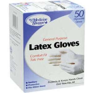The Medicine Shoppe Latex Powder Free Gloves, 50 Count  