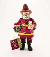 WELCOME VISIT Fireman Santa w Dog & Bone #713114 Possible Dreams 