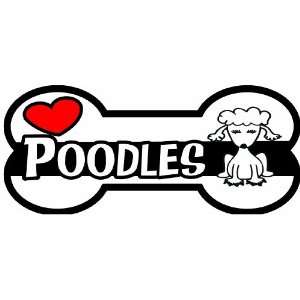   Inch by 6 Inch Car Magnet Funny Bone, Love Poodles: Pet Supplies