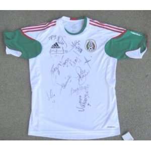 Mexico National Soccer Team Signed World Cup Jersey COA  
