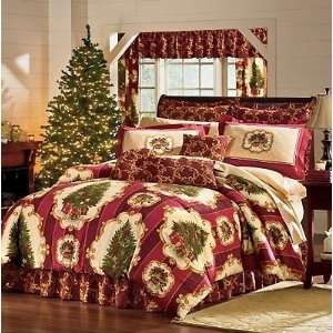  Christmas Tree Holiday Bedding Set 4pc Comforter Bed Set 