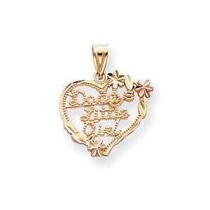  Daddys Little Girl Charm in 14k Two tone Gold: Jewelry
