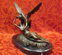   Bronze Sculpture Angel  Psyche and Eros  Statue Figure Cupid  