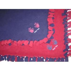  Hand Tied Logos Polar Fleece 67x55 Blanket: Home & Kitchen