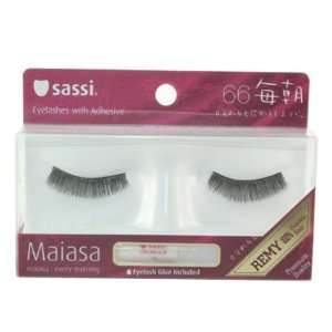 Sassi False Eyelashes 100% Human Hair, Free Glue #66 