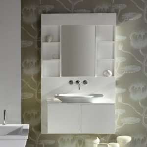  Mounted Wood Vanity System with Mirror, Less Cabinet