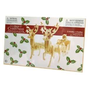  Wooden Puzzle Santa with Sleigh: Everything Else
