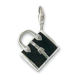   Thomas Sabo Handbag Black Charm, Sterling Silver Thomas Sabo Jewelry