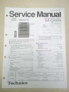 Technics Service/Repair Manual~SA CH455 Audio System  