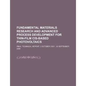  materials research and advanced process development for thin film 