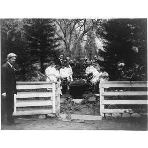  Casket,Galen Clark,1814 1910,funeral party at grave site 