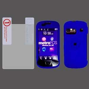 Samsung Craft R900 Blue Rubberrized HARD Protector Case With Crystal 