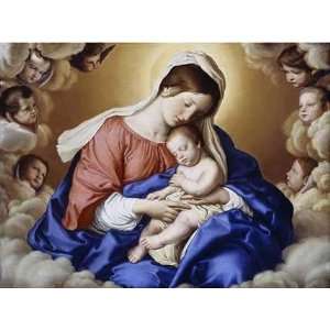 The Madonna and Child In Glory With Cherubs Giovanni Battista Salvi 