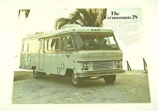 1974 74 The GRUMMAN 28 Motorhome RV BROCHURE  