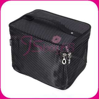 Rolling Makeup Case on Cosmetic Bag Makeup Train Case Toiletry Holder Storage Travel Camping
