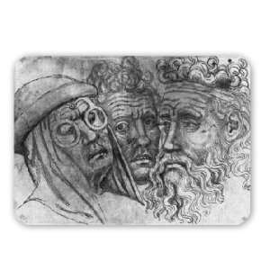  Heads of three men, from the The Vallardi   Mouse Mat 