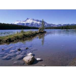 Jack Lake with Mount Rundle Beyond, Banff National Park, Unesco World 