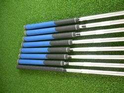   845S SILVER SCOT IRONS 3 PW STEEL STIFF DD2 GRIPS GOOD CONDT.  