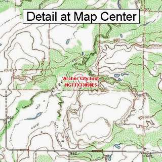  USGS Topographic Quadrangle Map   Archer City East, Texas 
