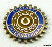 ROTARY INTERNATIONAL   Club Director 10k Gold Lapel PIN  