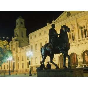  Statue in Plaza De Armas, Santiago, Chile Photographic 