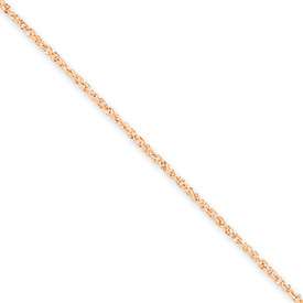 14k Rose Gold Polished Ropa Chain Necklace Anklet or Bracelet w 
