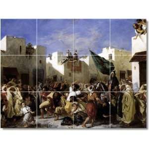  Eugene Delacroix Historical Ceramic Tile Mural 18  18x24 