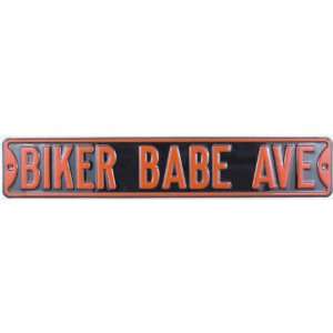 Steel Street Sign   Biker Babe Ave 