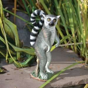  Rulon the Ring Tailed Lemur Garden Statue: Patio, Lawn 