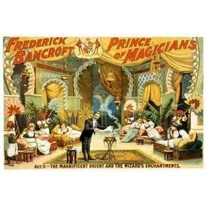  Vintage Art Frederick Bancroft, prince of magicians 