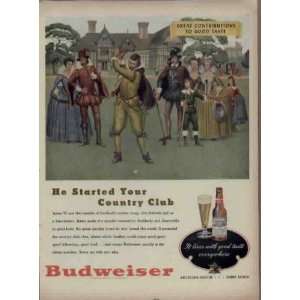   Country Club.  1948 Budweiser Beer Ad, A2040 