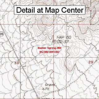 USGS Topographic Quadrangle Map   Baxter Spring NW, Nevada (Folded 